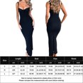 thumbnail image 2 of Vestido De Encaje De Verano Vestido ajustado para mujer Cuello redondo Ranura lateral Y2K Estilo sexy Traje de vacaciones sin espalda Kuymtek Negro S para Mujer, 2 of 9