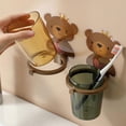 thumbnail image 2 of Lindo oso libre ponche enjuague bucal taza baño caja de almacenamiento succión montado en la pared, 2 of 4
