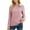 Pink, variant on fatyb Women's Long Sleeve Blouses Casual Button V Neck Tunic Tops Summer Loose Dressy Shirts with Collar