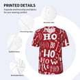 thumbnail image 5 of Fotbe Ho Pattern Funny Christmas Baseball Jersey Shirt for Men and Women, Casual Short Sleeves Button Down T-Shirt-Small, 5 of 9