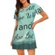 thumbnail image 1 of Easygdp Not All Those Who Wander Are Lost1 Camisón de manga corta para mujer, informal, estampado, 1 of 6