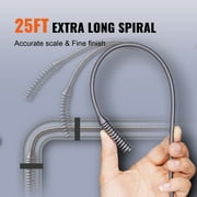 BENTISM Drain Cleaner Machine 25ft 1/4 in, Autofeed Drain Cleaning Machine, Drain Auger Drum Plumbing Drain Snake Clog Remover Drill