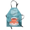 thumbnail image 1 of Tea Apron, Teatime Calligraphy with a Classic Victorian Style Cup Earl Grey Print, Unisex Kitchen Bib with Adjustable Neck for Cooking Gardening, Adult Size, Slate Blue Maroon, by Ambesonne, 1 of 4