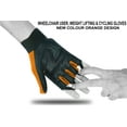 thumbnail image 2 of Wheelchair User Gloves Mobility Disability Fingerless Long Thumb Leather Palm for Men and Women Workout Weight Lifting, Cycling, Driving Gloves New Design Unisex Orange XXL, 2 of 8