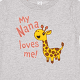 thumbnail image 4 of Inktastic My Nana Loves Me Cute Giraffe Boys or Girls Baby T-Shirt, 4 of 5