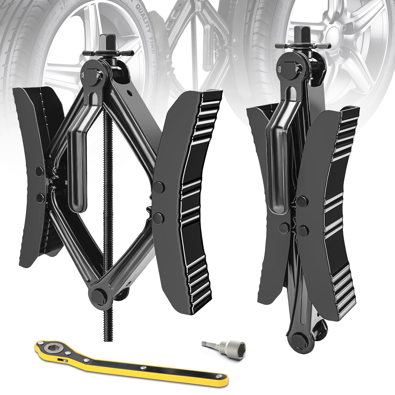 BAL, Wheel Stabilizer, Silver, Dual Tandem Axle X-Chock Pair