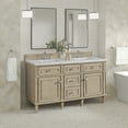 thumbnail image 5 of James Martin Vanities 60" Double Vanity, Bright White w/ 3 CM Ethereal Noctis Quartz Top, 5 of 7