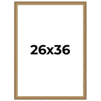 26x36 Frame Gold Solid Wood Picture Frame Width 1.25 Inches | Interior Frame Depth 0.375 Inches |