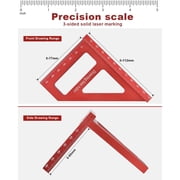 3D Multi-Angle Measuring Ruler - 45/90 Degree Aluminum Alloy Protractor, High Precision Tool for Woodworking, Drawing, and Layout, Suitable for Engineers and Carpenters