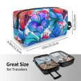 thumbnail image 4 of Goofa Bright Flowers Printed Toiletry Bag with Handle,Large Capacity Travel Makeup Cosmetic Bag for Women, Carry on Airport Airline Compliant Bag, 4 of 9