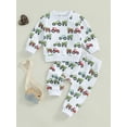 thumbnail image 3 of Toddler Baby Boys Christmas Outfits 6 12 18 24 Months 2T 3T Car Christmas Tree Print Long Sleeve Sweatshirts and Long Pants 2Pcs Clothes Set, 3 of 9