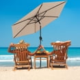 thumbnail image 2 of Gymax 7.5 ft Patio Umbrella Outdoor Heavy Duty Market Umbrella w/ Push Button Tilt Tan, 2 of 10