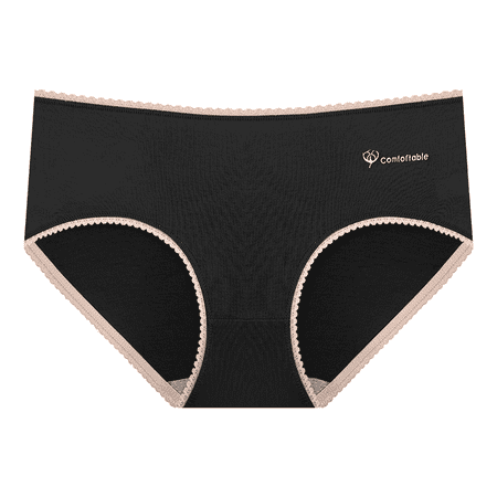 Fulorrnie Underwear for Women Seamless Comfort Thong Waistband Panty Stretchable Panties  Black  XXL