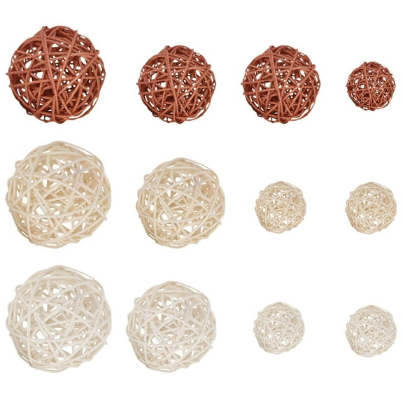 OUNONA 12 Pcs Creative Crafts Rattan Table Lamp Shade Wicker Storage Basket