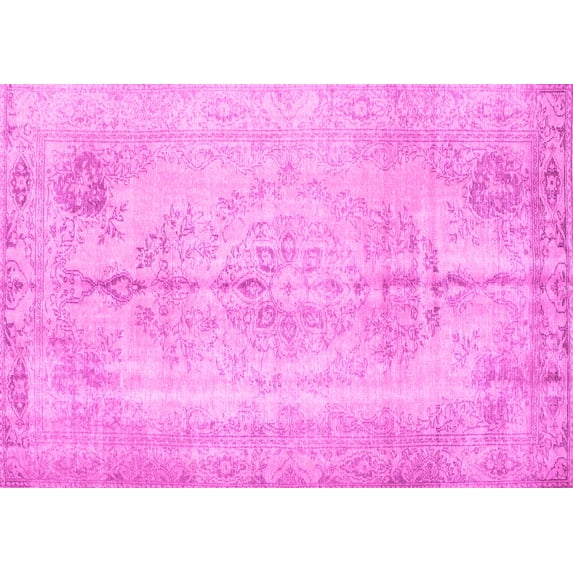Ahgly Company Indoor Rectangle Persian Pink Traditional Area Rugs, 7' x 9'
