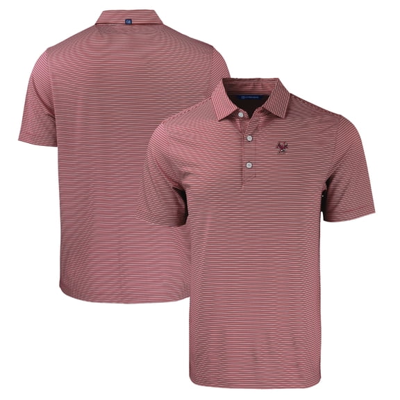 Men's Cutter & Buck Maroon/White Boston College Eagles Forge Eco Double Stripe Stretch Recycled Polo