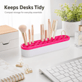 thumbnail image 5 of ABPETE Silicone Makeup Brush Holder, Multipurpose Desktop Organizer with Flexible Slots for Pens, Painting Brushes and Sewing Tools, Rose Red, 8.3 x 1.96 x 1.34 in, 5 of 7