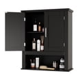 thumbnail image 4 of Ktaxon Bathroom Medicine Cabinet, Wall Storage Cabinet with 2 Doors and Shelves, Black, 4 of 8