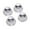 White Silver Top, variant on Metric Size 18 Splines Top Hat Bell Reflector 2 Volume 2 Tone Knobs Set for Asia Import Guitar Bass Split Shaft Pots Gold Gold Top