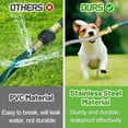 thumbnail image 3 of Short Garden Hose with Female to Female Connector - 2ft Metal Leakproof Leader Hose for Reel, Heavy Duty 304 Stainless Steel Flexible Water Pipe for Hose Reel, Car, Pet Cleaning & Outdoor Watering, 3 of 4