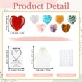 thumbnail image 2 of 24 Set Pocket Hug Token Bulk Celebration of Life Favor Heart Crystal Hug Card Organza Bag Pocket Heart Stone Greeting Card Keepsake Exchange Gift for Women Friend Colleague(Multicolor), 2 of 8