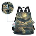 thumbnail image 5 of FORMRS Women's Travel Backpack Purse Anti-Theft Hidden Pockets Casual Shoulder Bag, Whale and Moon, 5 of 7