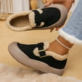thumbnail image 3 of Fuzzy Ankle Boots for Women Winter Warm Fleece Lined Safety Toe Casual Walking Flats Shoes Snow Short Booties, 3 of 6