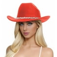 thumbnail image 1 of Men'S And Women'S Woolen Hats Western Cowboy Top Hat Three Of Rhinestones Sun Hats One Size, 1 of 4