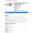 thumbnail image 2 of Front Coolant Expansion Tank with Cap - Compatible with 2011 - 2019 Freightliner M2 106 2012 2013 2014 2015 2016 2017 2018, 2 of 2