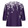 thumbnail image 4 of Camisetas de Manga Corta para las Mujeres Lanterna Manga Corbata Plisado Cuello Redondo, Casual Recortado Camiseta Top para Gimnasio Y Diario, 4 of 5
