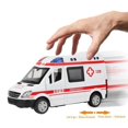 thumbnail image 3 of Jouet Ambulance en Alliage - DEL - Friction à Rétrofriction - Blanc, 3 of 4