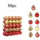 thumbnail image 1 of Esfera 50 adornos navideños de plástico para árbol con pintura efecto nieve, bolas colgantes para decorar fiestas navideñas, 4 cm Rkxzt, 1 of 8