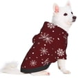 thumbnail image 2 of Fotbe Romantic white snowflakes Sudadera con Estampado para Perros Pequeños – Suéter con Capucha para Mascotas, Tela Suave de Forro Polar con Bolsillo-Small, 2 of 7