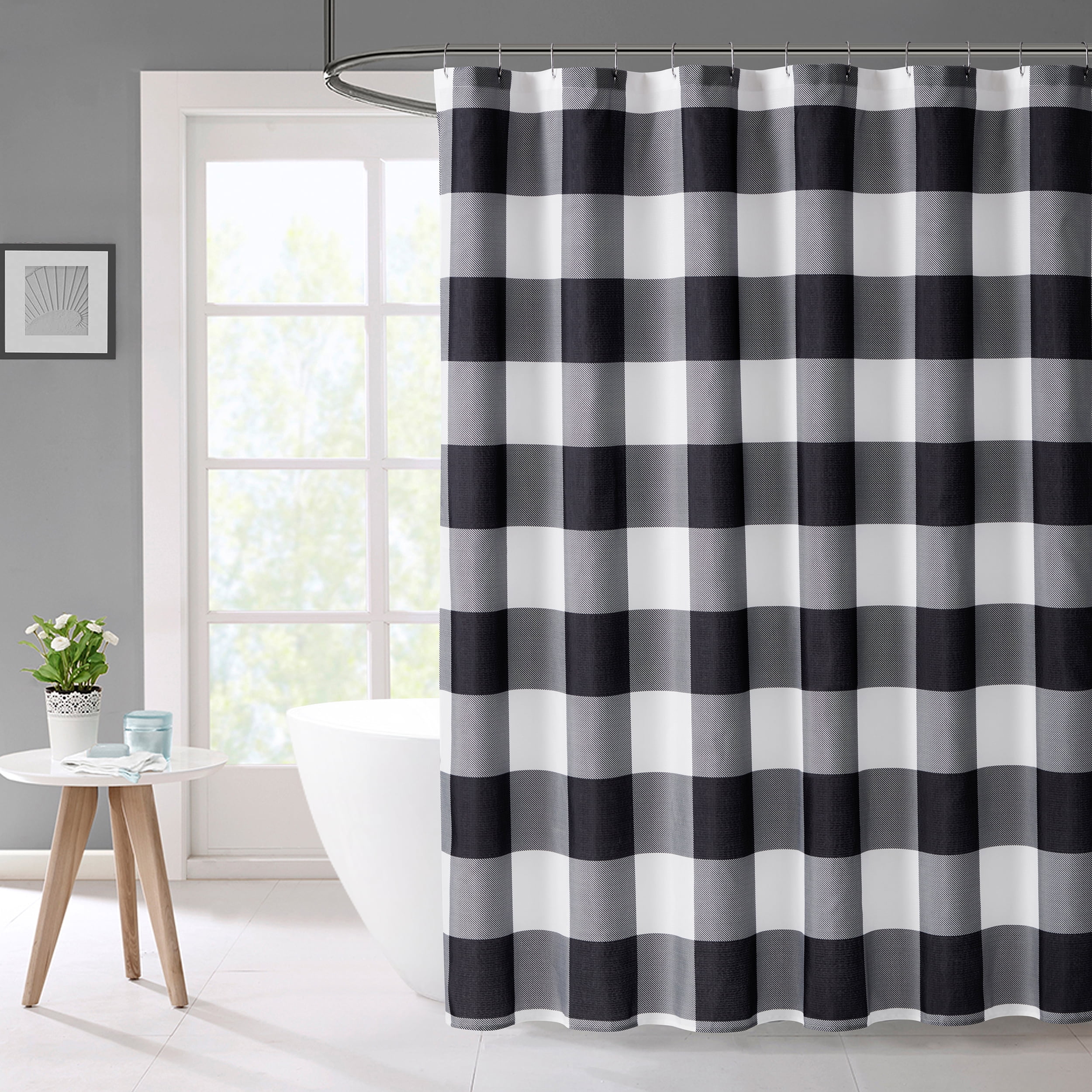 Abstract Shower Curtain Blue Grey Modern Bold Bathroom Bath Decor 72x72 Gift New 
