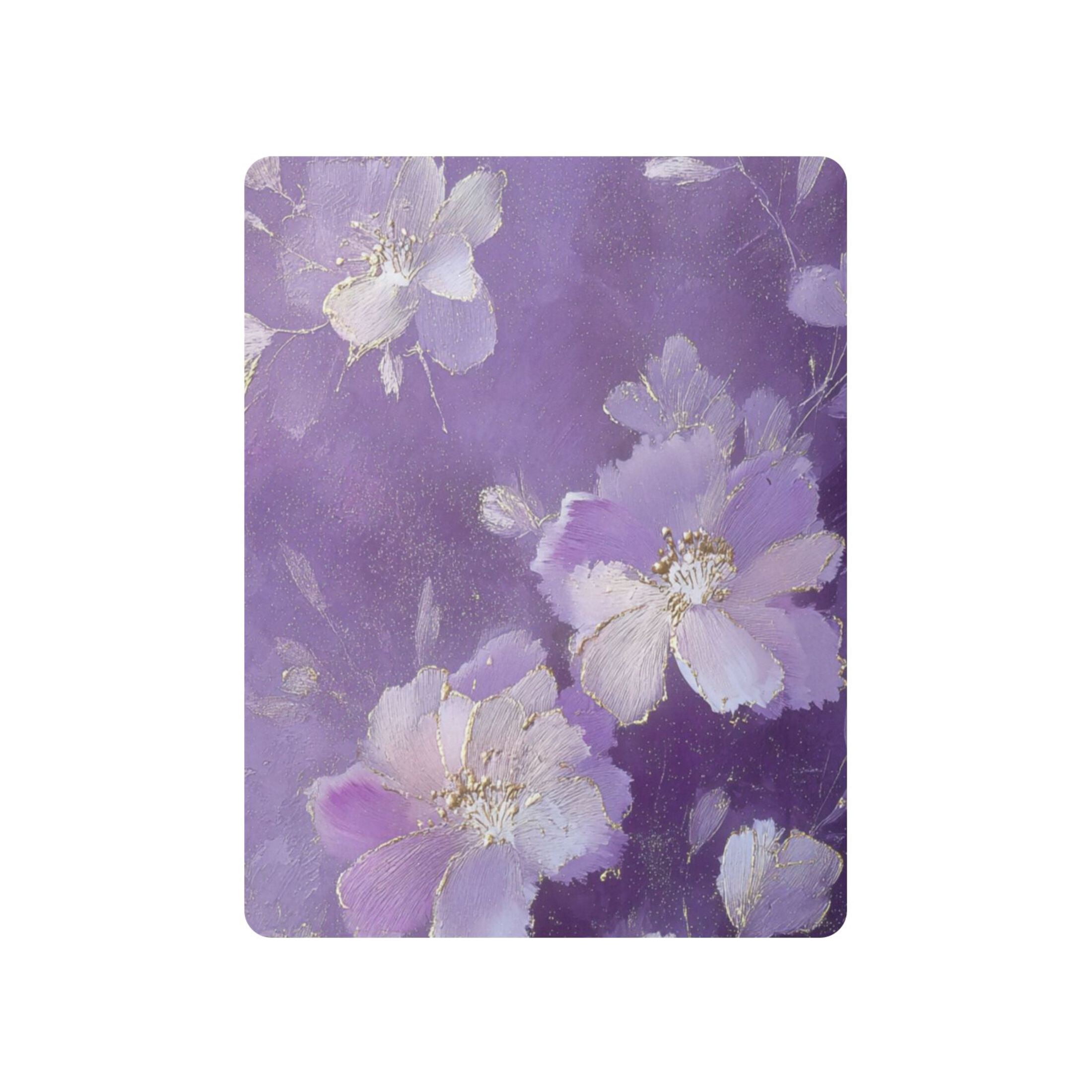 Baby Essentials 52”x 28”- Standard Cotton-like Modal Elastic- Purple Flower Pattern Design Crib Sheets for Newborns and Toddlers