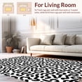 thumbnail image 2 of ODIKA 3'x5' Machine Washable Non-Slip Area Rug, Abstract Spotted Patterned Floor Covering High Traffic Rug, Black, 303229, 2 of 5