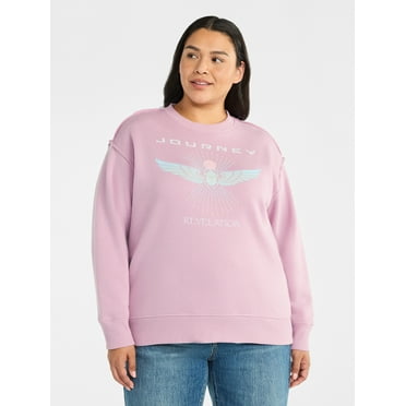 Terra & Sky Women's Plus Size Journey Revelation Graphic Sweatshirt with Long Sleeves, Sizes 0X-4X