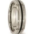 thumbnail image 4 of Titanium Black Enamel 6mm Satin And Polished Band (Size 7) Made In United States tb153-7, 4 of 6