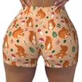 thumbnail image 2 of Lsque Squirrel And Mushroom Pattern High Waisted Biker Shorts for Women-Tummy Control Fitness Athletic Workout Running Yoga Gym Shorts,Moisture-Wicking-Small, 2 of 9