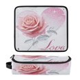 thumbnail image 3 of Hair Tools Storage with Heat Resistant Mat- The Flickering Silver Color Printed Curling Iron Travel Bag/Flat Iron Case for Women, 3 of 8