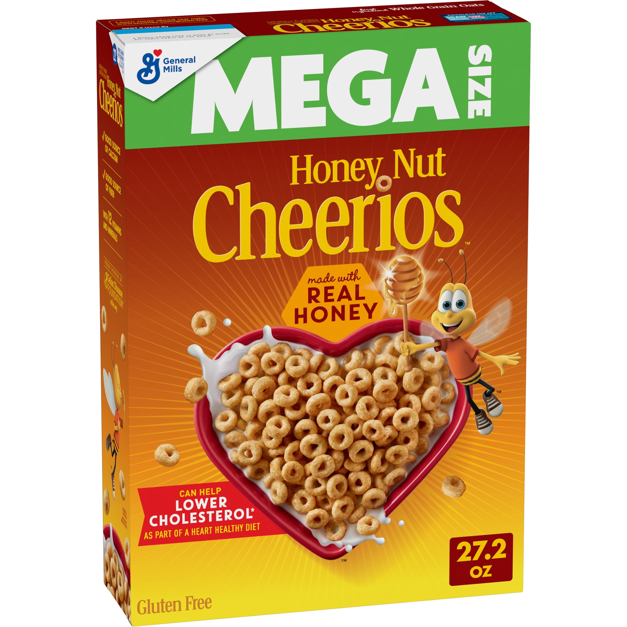 Honey Nut Cheerios, Gluten Free, 18.8 oz (Pack of 12) - Walmart.com