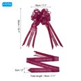 thumbnail image 2 of Unique Bargains 7' Large Pull Bow Baskets Present Wrapping Bows Big Flower Ribbon Bows Burgundy 10 Pack, 2 of 7