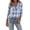 11# Blue, variant on Flannel Shirt Women Plaid Long Sleeve Button Down Tops Work Blouse 2026 Fall Winter Clothes Retro Solo Layered Travel Wear