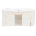 thumbnail image 1 of Fabric Storage Bins, Multi-Functional, Large Capacity, Foldable, Thick, Cotton and Linen, with Steel Frame, for Clothes, 100L, 60 x 42 x 40 cm, 1 of 4