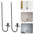 thumbnail image 5 of Topbathy 2Pcs Minimalist Black Metal Wall Candle Holders for Farmhouse Decor and Living Room Ambiance, 5 of 8