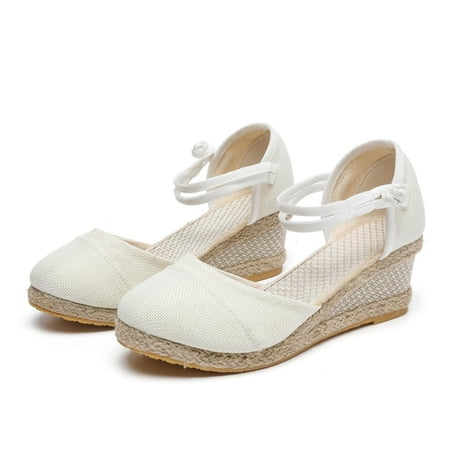 

Sandals Women Stylish Attractive Sandals for Skinny Feet Sandals Women Wedge Great Comfy Satisfied Wedges Sandals for Women Comfortable Light White 41