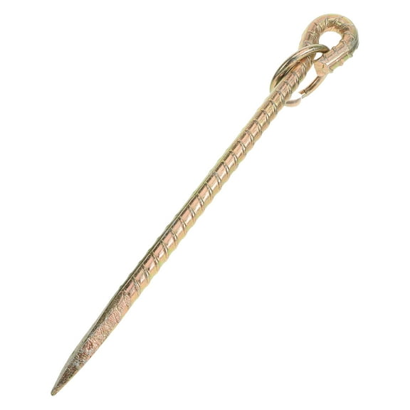 ELAYARD Reusable Metal Dog Stake with Golden Livestock Ground Spike for Outdoor Camping and Yard Security