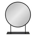 thumbnail image 3 of Kate and Laurel Rouen Modern Glam Round Metal Frame Table Mirror with Stand, Black, 3 of 5