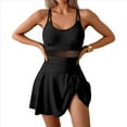 thumbnail image 2 of Swim Dresses for Women Tummy Control Bathing Suit Adjustable Straps Swim Dress Swimsuits Swimwear Skirt Black XL, 2 of 10
