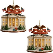 2 Pack US 250th Anniversary Ornament – Patriotic Bicentennial Decoration for Christmas Tree, Memorial Gift, American Independence Commemorative Ornament for Year-Round Display
